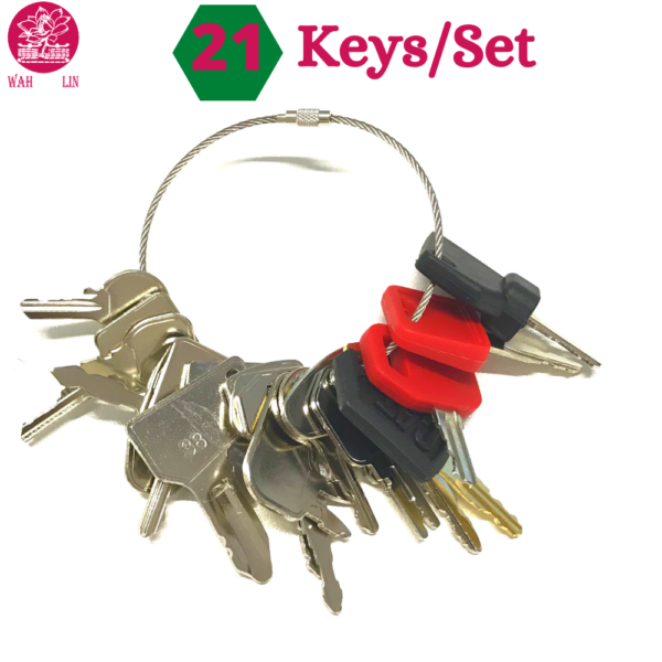 21 Keys Master Plant Key Set Digger Excavator Plant Dumper - Bomag JCB ...
